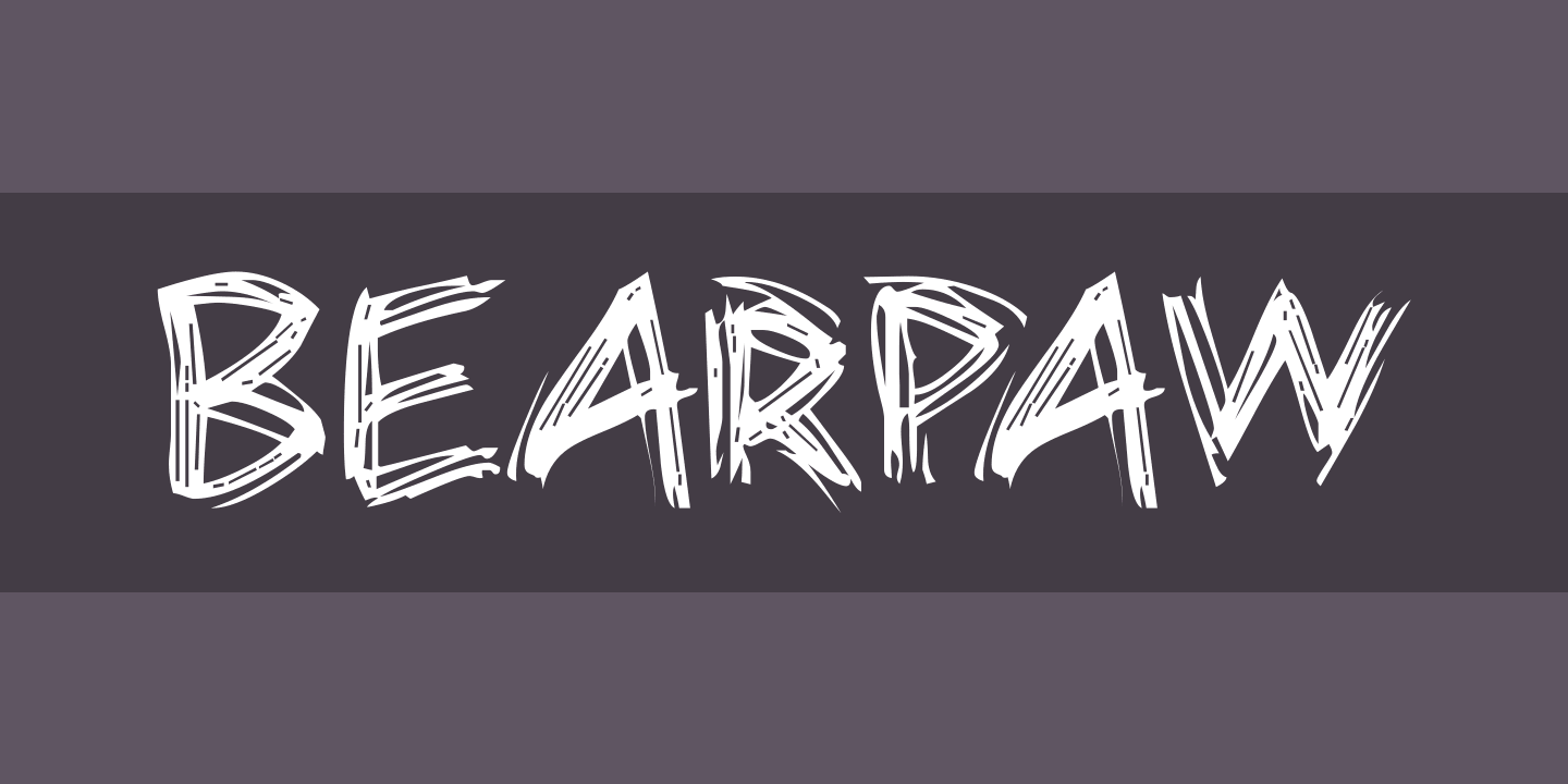 Пример шрифта Bearpaw Regular