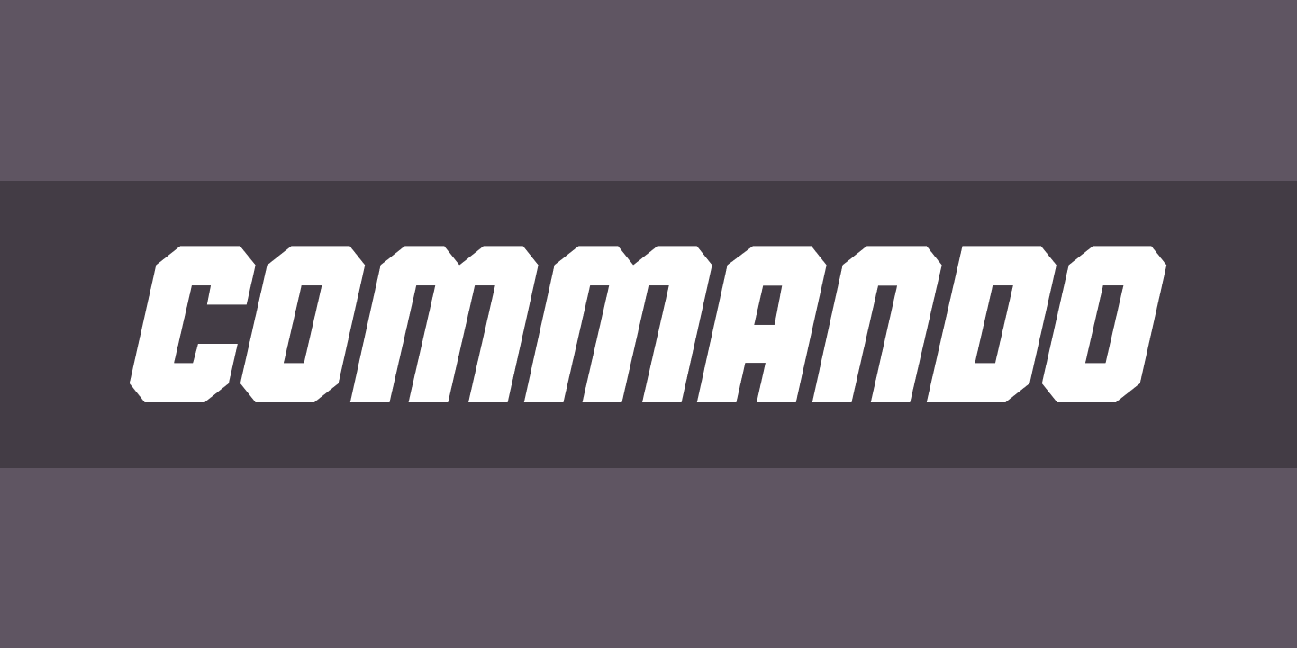 Пример шрифта Commando