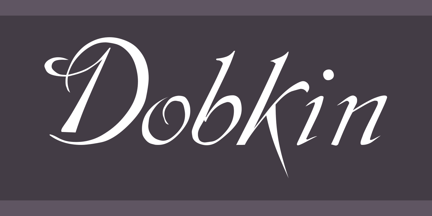 Пример шрифта Dobkin