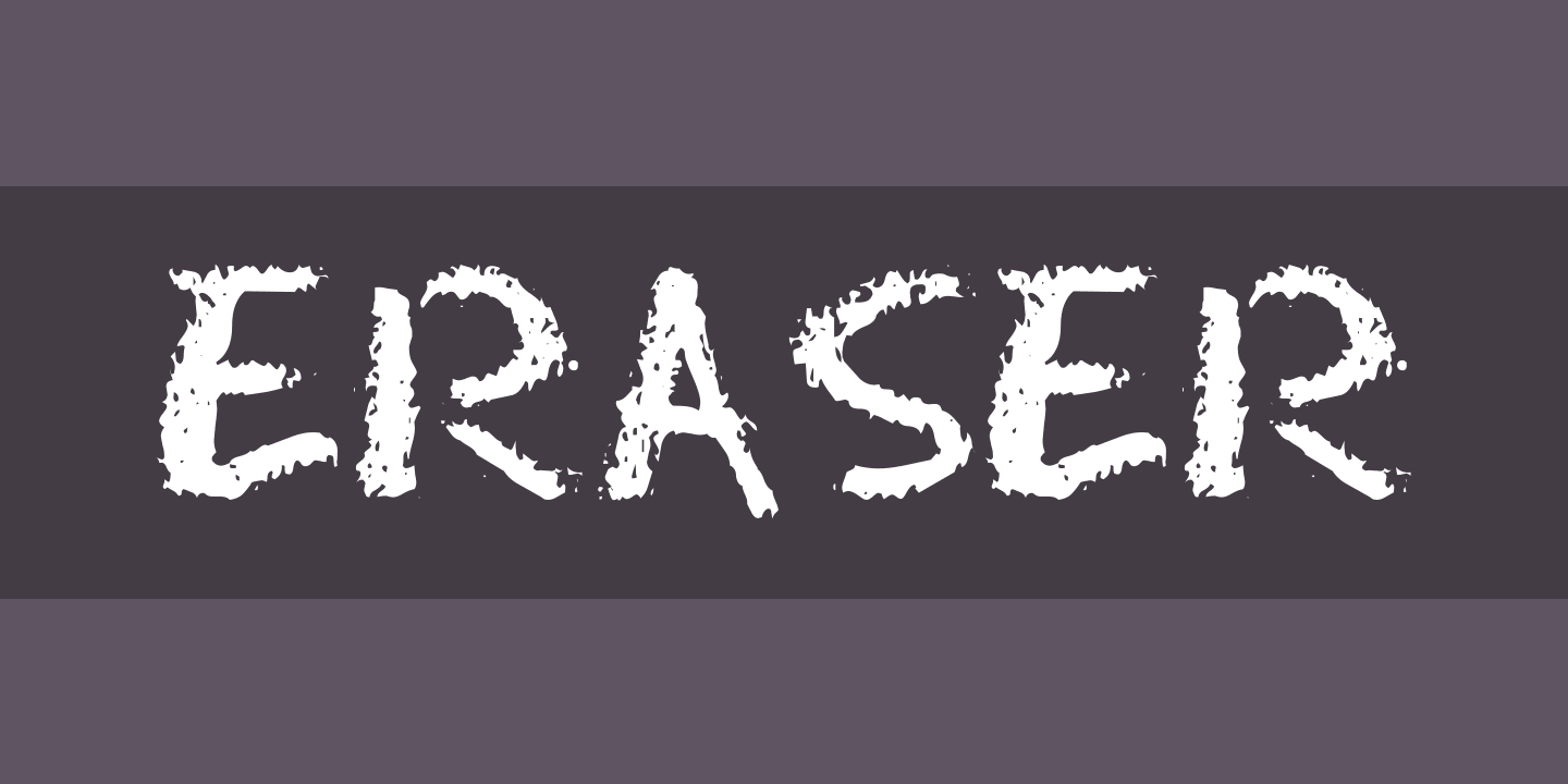 Пример шрифта Eraser
