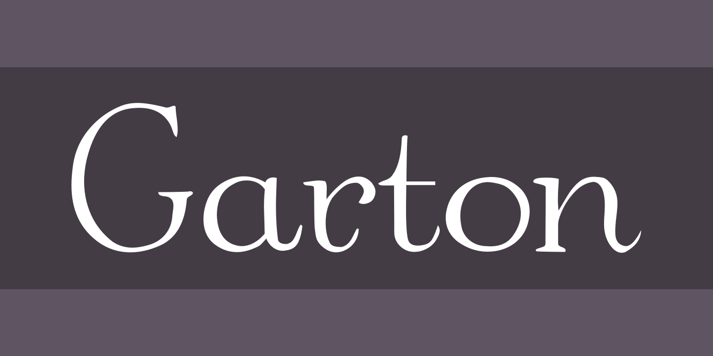 Пример шрифта Garton Medium