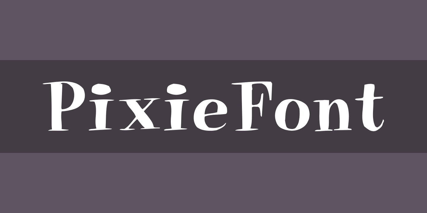 Пример шрифта PixieFont Regular