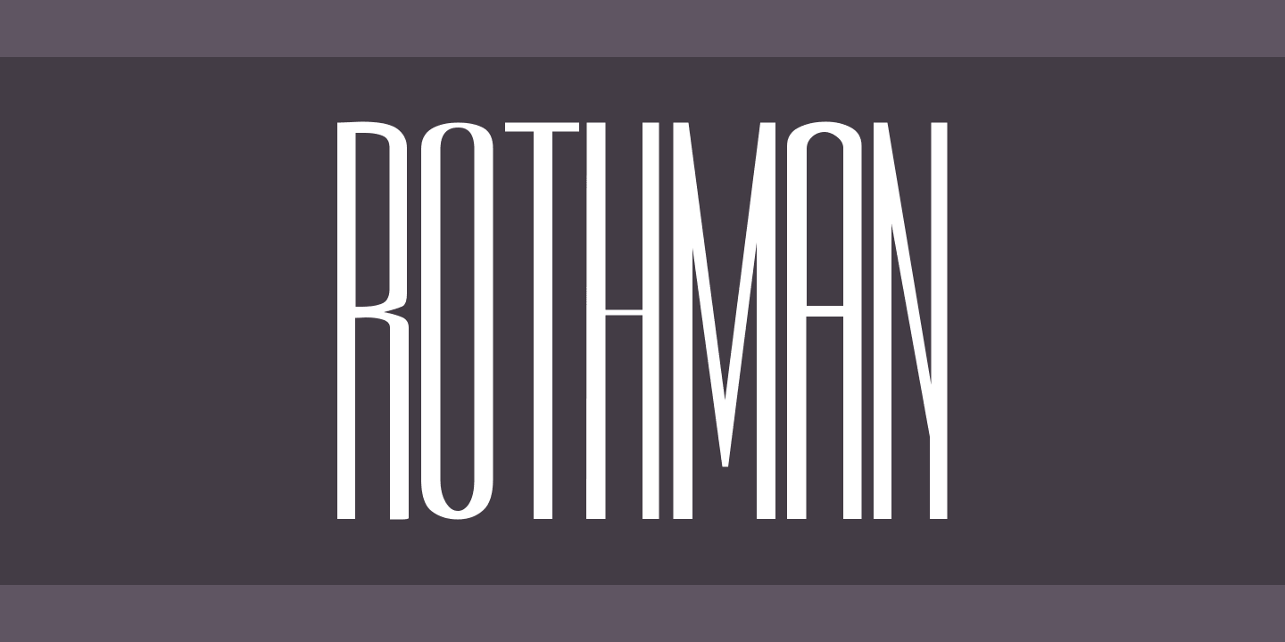 Пример шрифта Rothman