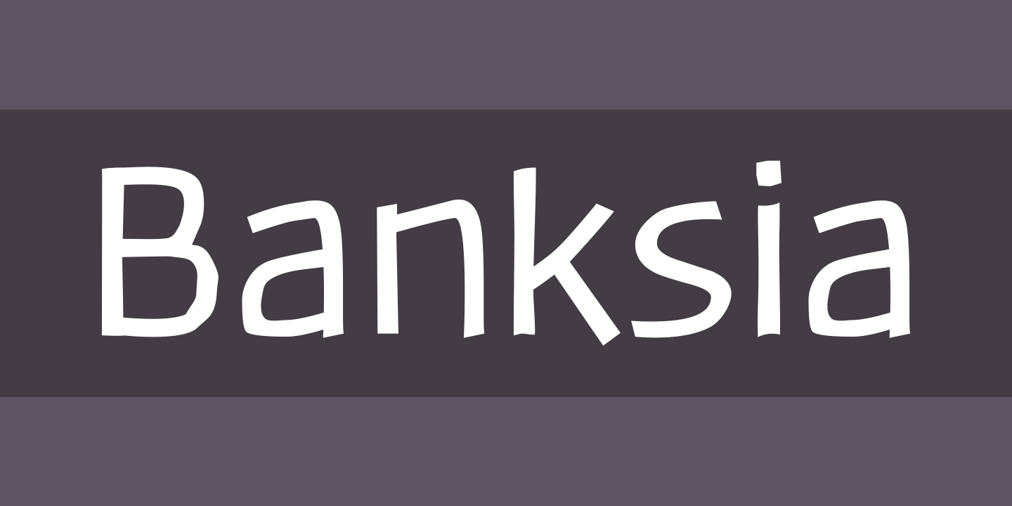 Пример шрифта Banksia