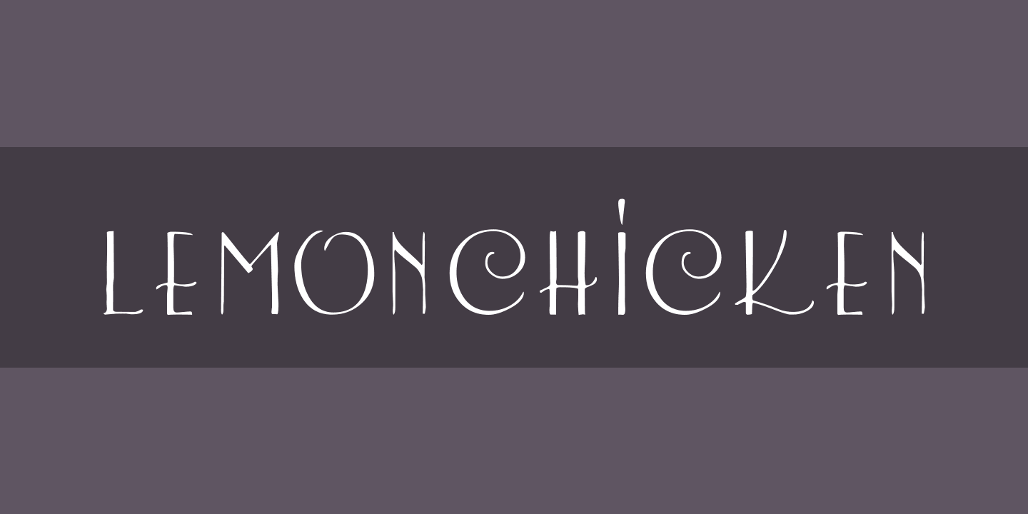 Пример шрифта LemonChicken