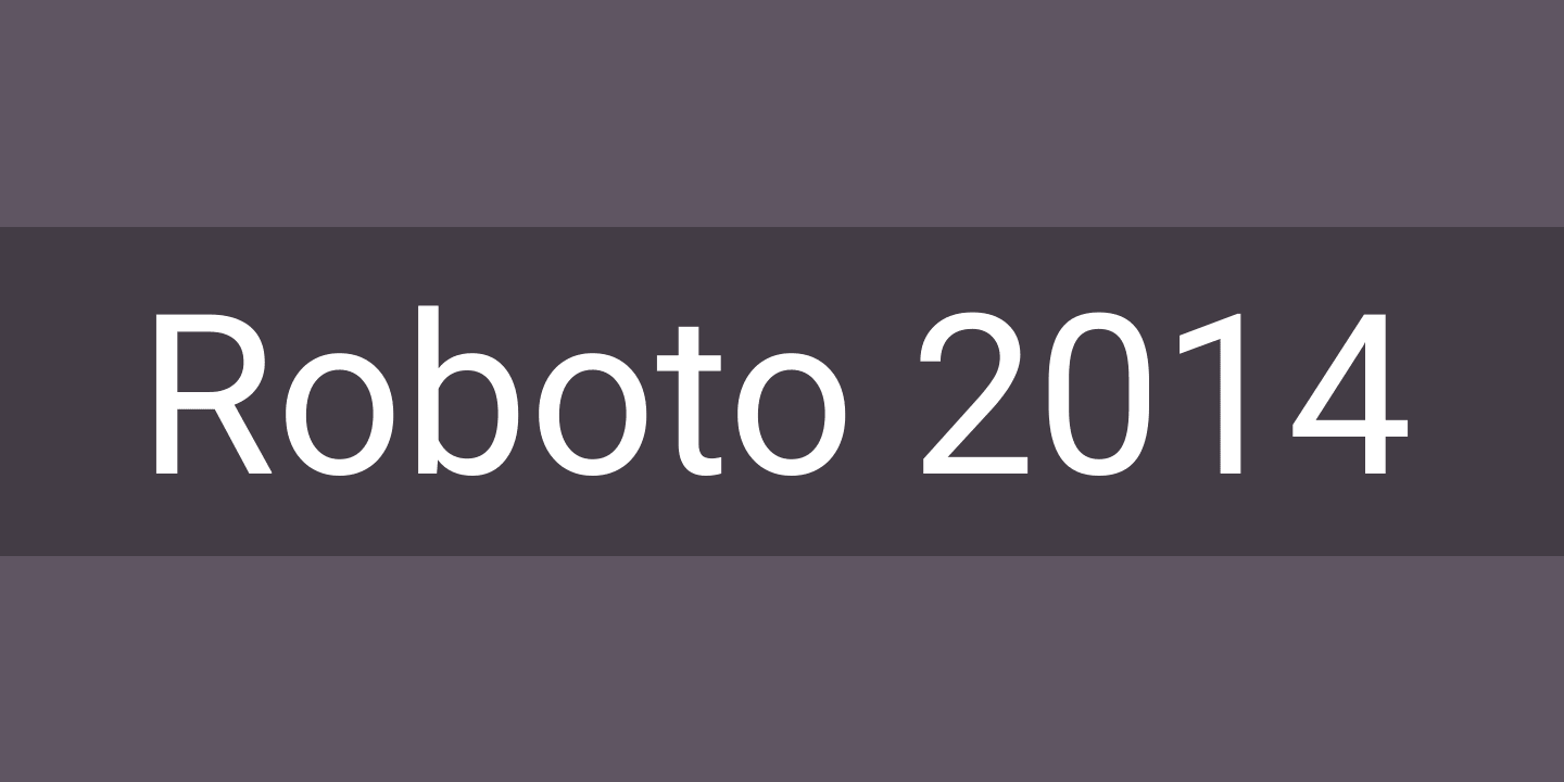 Пример шрифта Roboto 2014