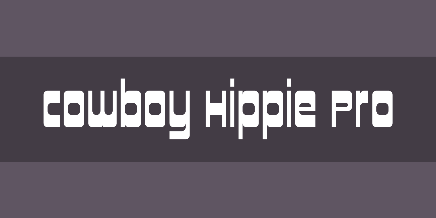Пример шрифта Cowboy Hippie Pro