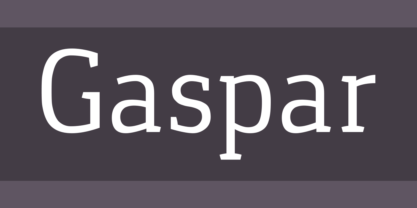 Пример шрифта Gaspar
