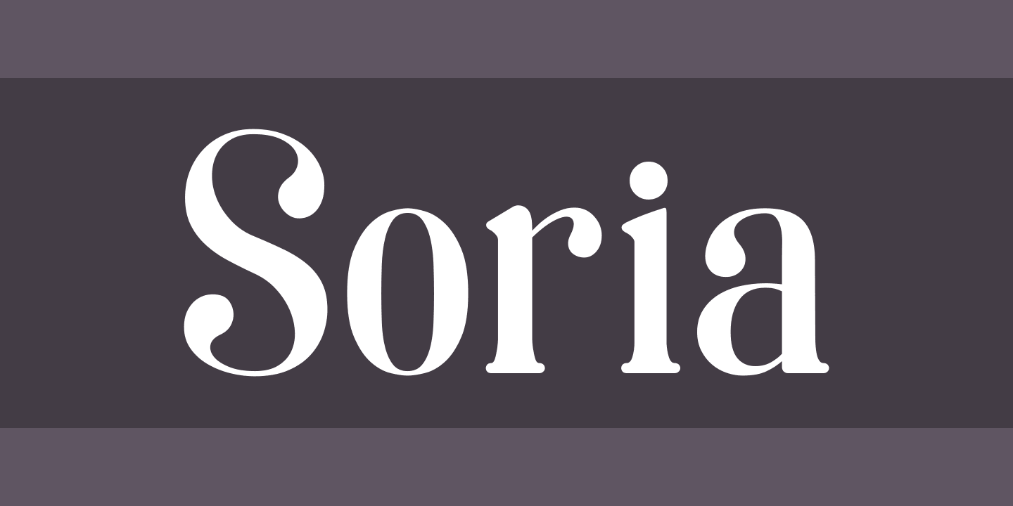 Пример шрифта Soria