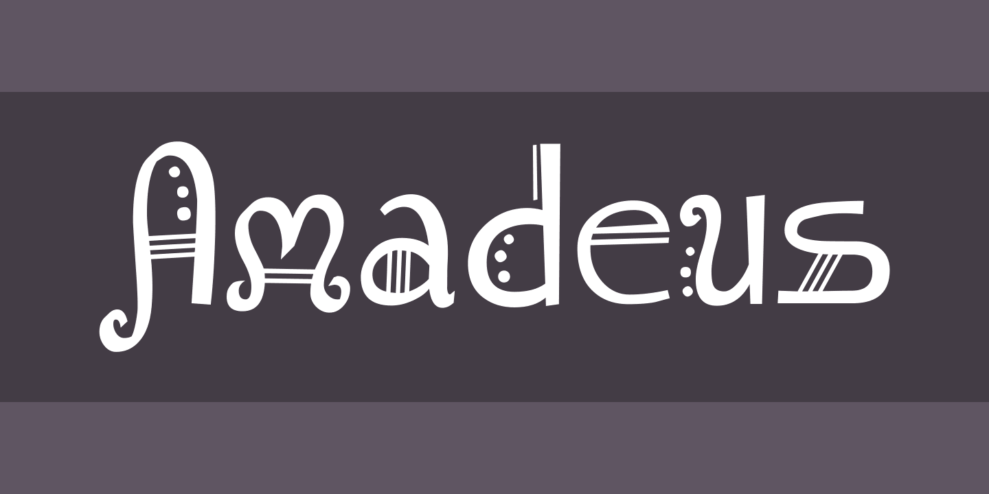 Пример шрифта Amadeus