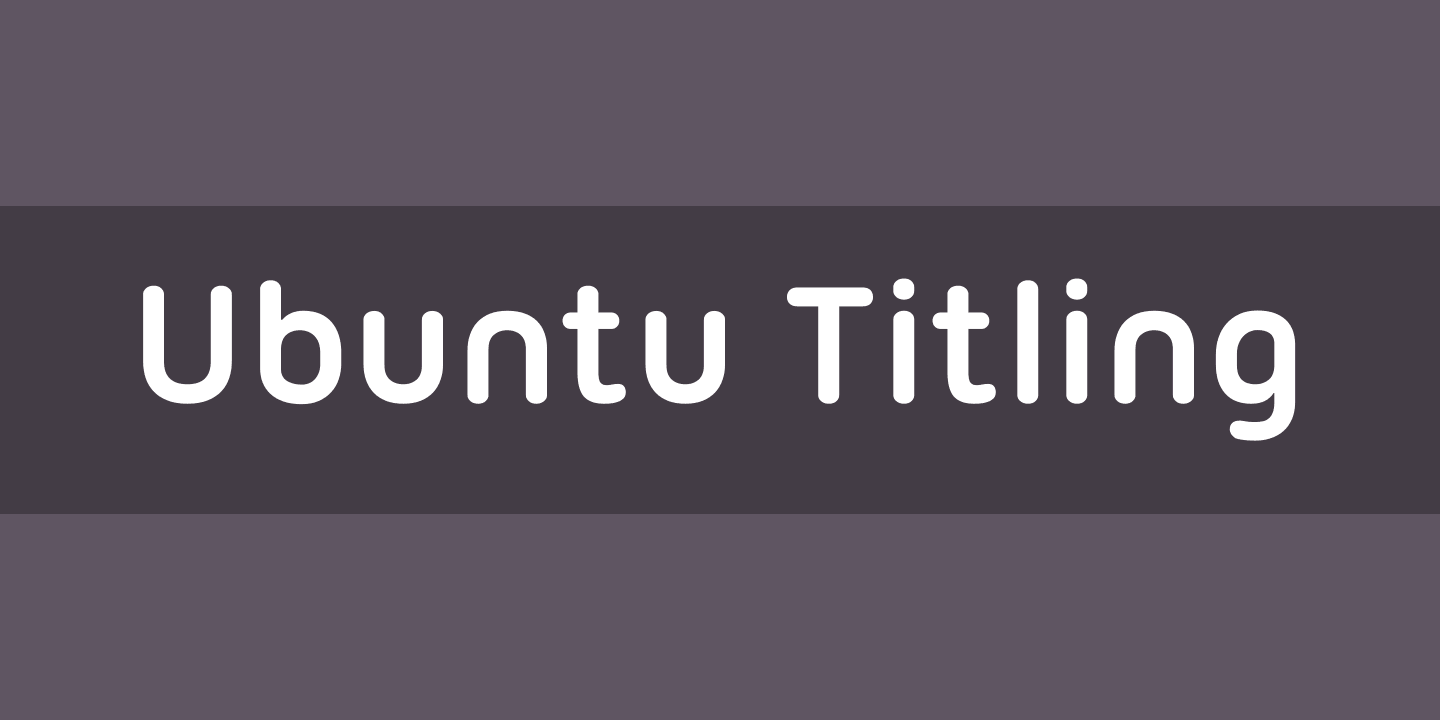 Пример шрифта Ubuntu Titling