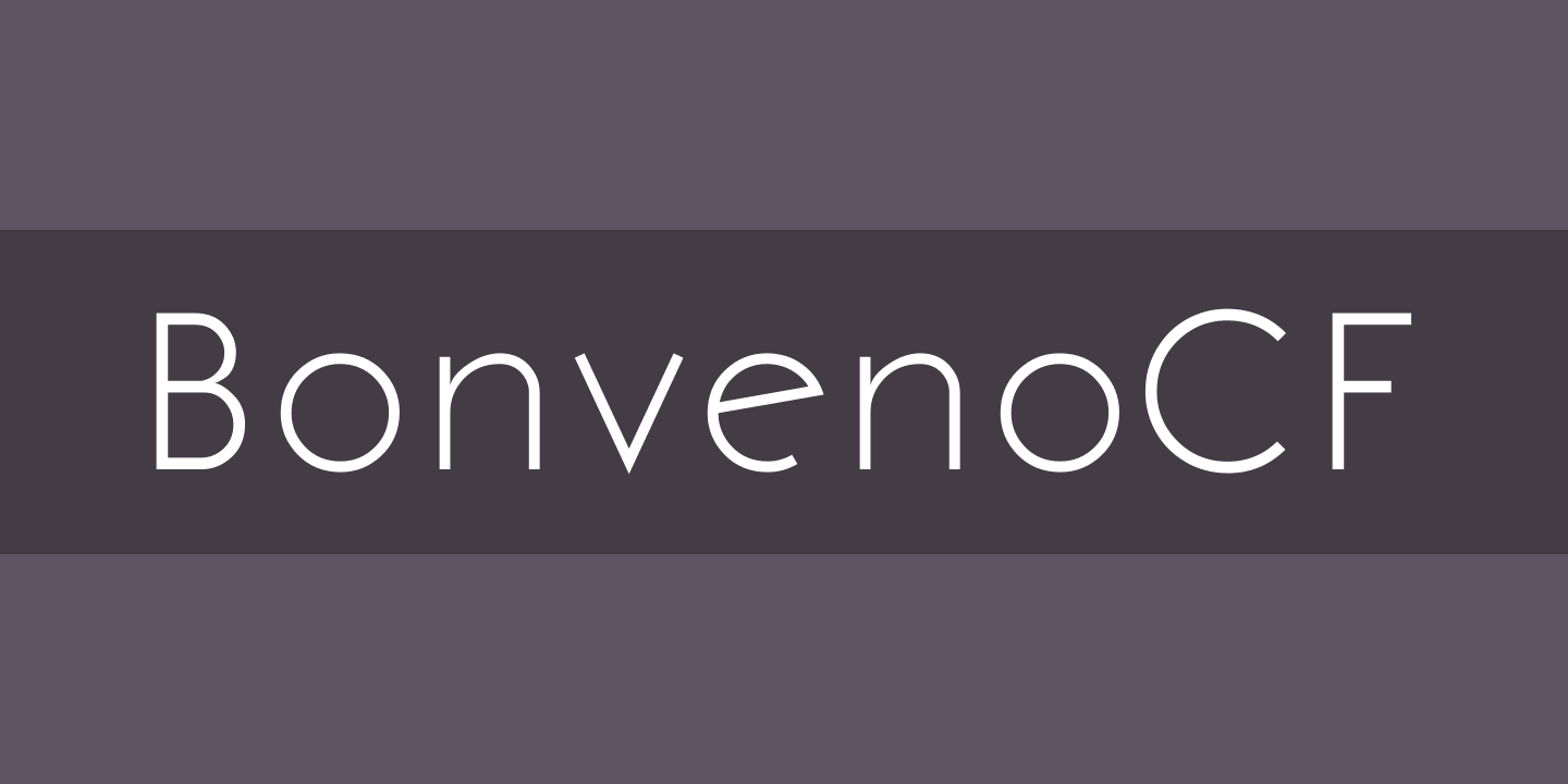 Пример шрифта BonvenoCF