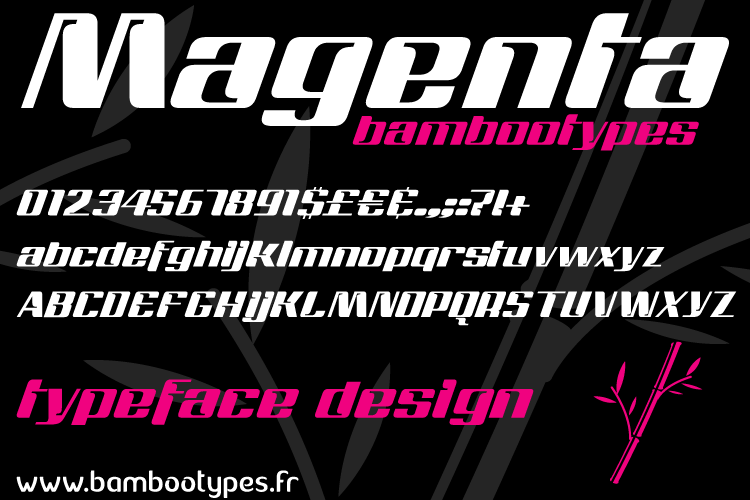 Пример шрифта Magenta