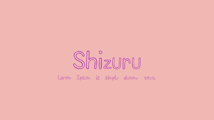 Пример шрифта Shizuru Regular