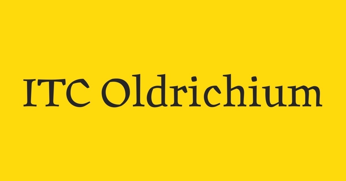 Пример шрифта ITC Oldrichium Engraved