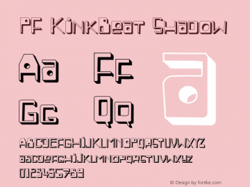 Пример шрифта PF KinkBeat