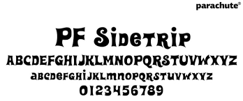 Пример шрифта PF Sidetrip