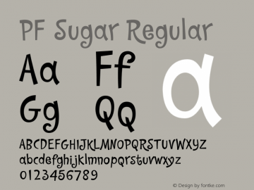 Пример шрифта PF Sugar