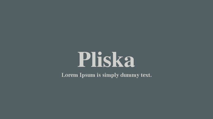 Пример шрифта Pliska
