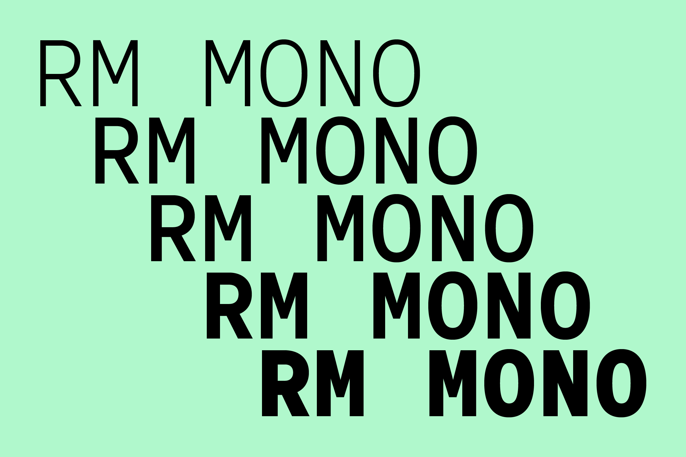 Пример шрифта RM Mono Regular