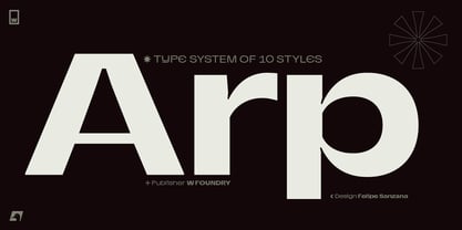 Пример шрифта Arp