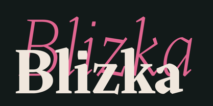 Пример шрифта Blizka Bold Italic