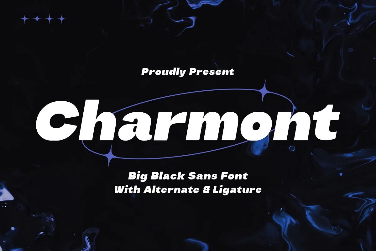 Пример шрифта Charmont