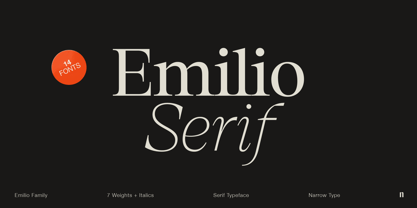 Пример шрифта Emilio
