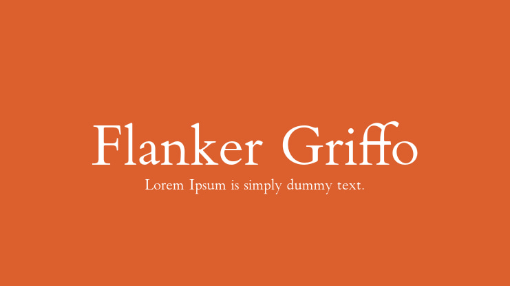 Пример шрифта Flanker Griffo Bold