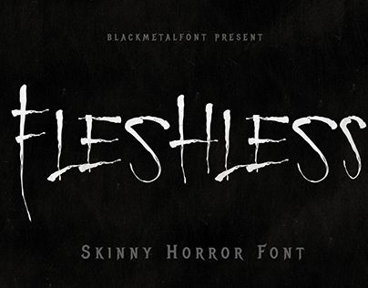 Пример шрифта Fleshless Regular