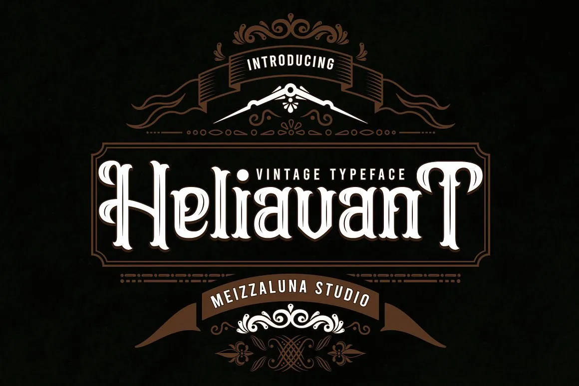 Пример шрифта Heliavant