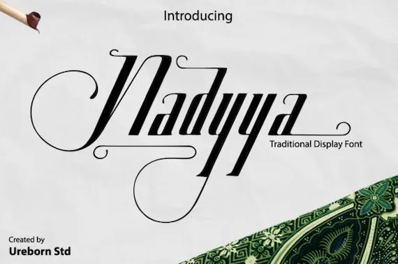 Пример шрифта Nadyya