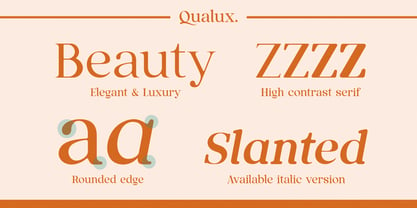 Пример шрифта Qualux Light Italic