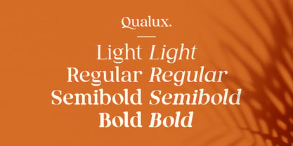 Пример шрифта Qualux Semibold Italic
