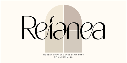 Пример шрифта Refanea