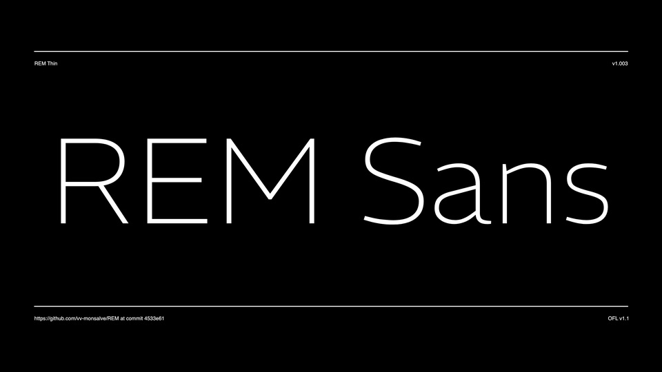 Пример шрифта REM SemiBold