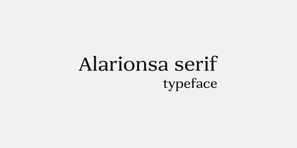 Пример шрифта Alarionsa Serif Regular