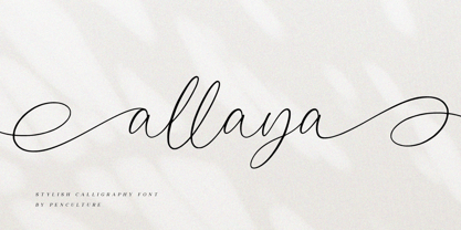 Пример шрифта Allaya Regular