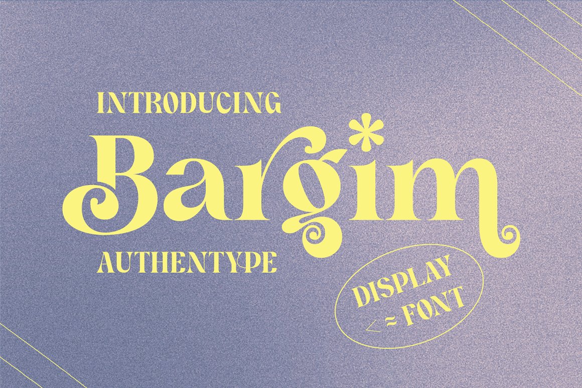Пример шрифта Bargim Regular