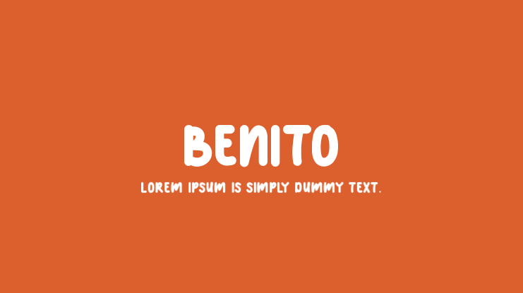 Пример шрифта Benito Bold