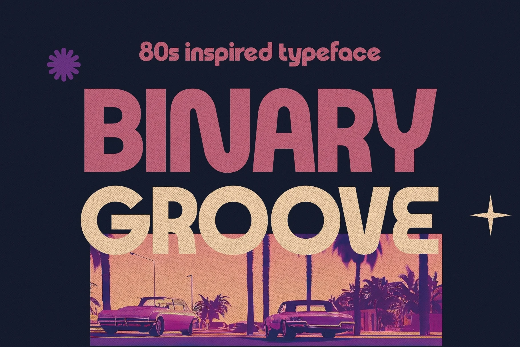 Пример шрифта Binary Groove Regular