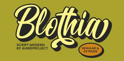 Пример шрифта Blothia Extrude