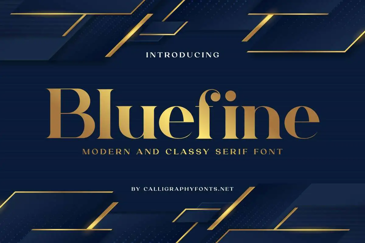 Пример шрифта Bluefine Regular