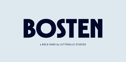 Пример шрифта Bosten