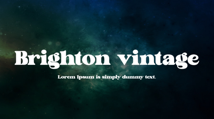 Пример шрифта Brighton vintage Regular