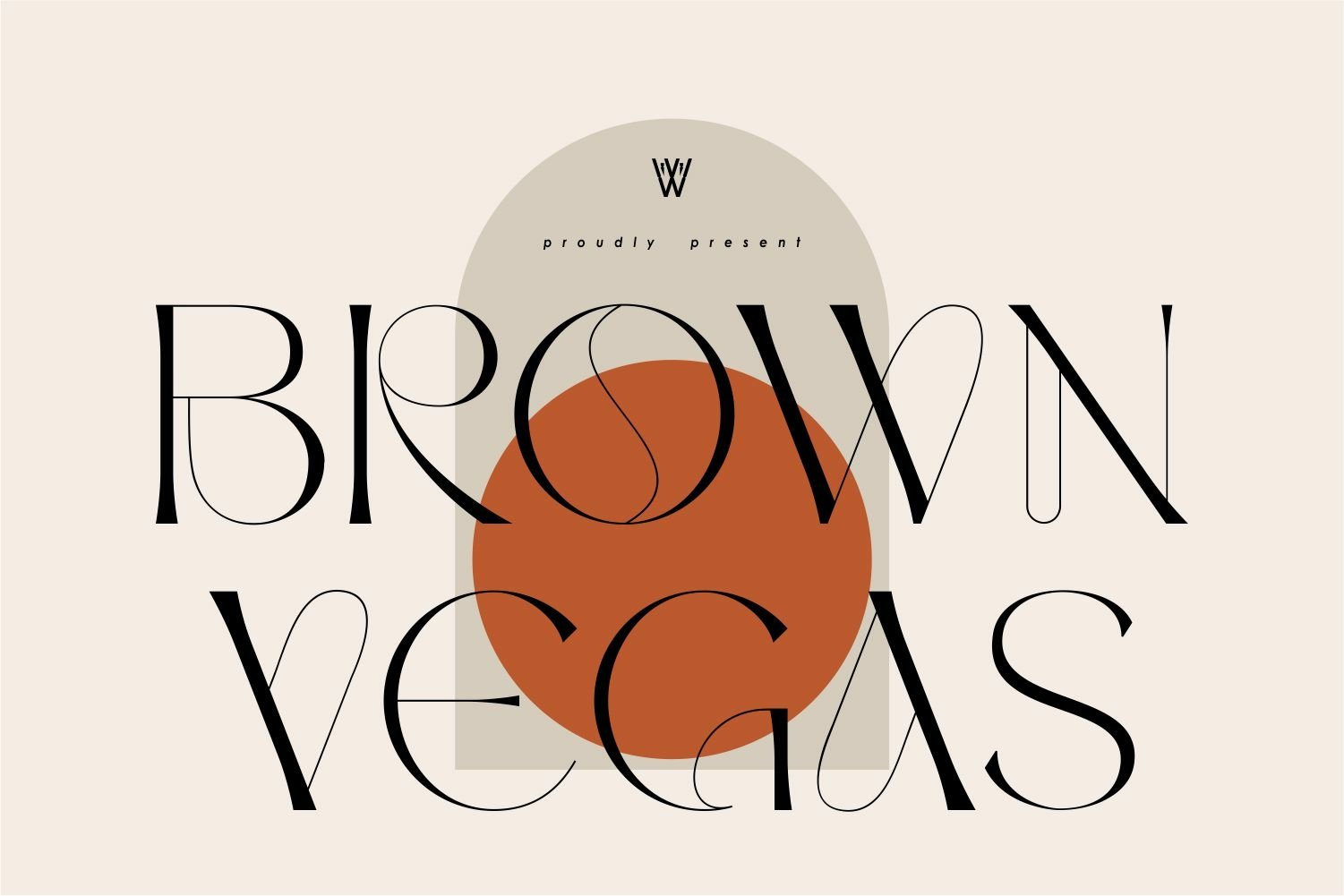 Пример шрифта Brown Vegas Regular