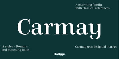 Пример шрифта Carmay Light
