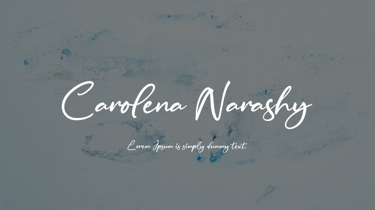 Пример шрифта Carolena Narashy Italic