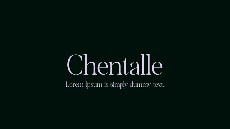 Пример шрифта Chentalle Regular