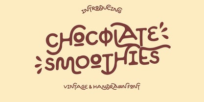 Пример шрифта Chocolate Smoothies
